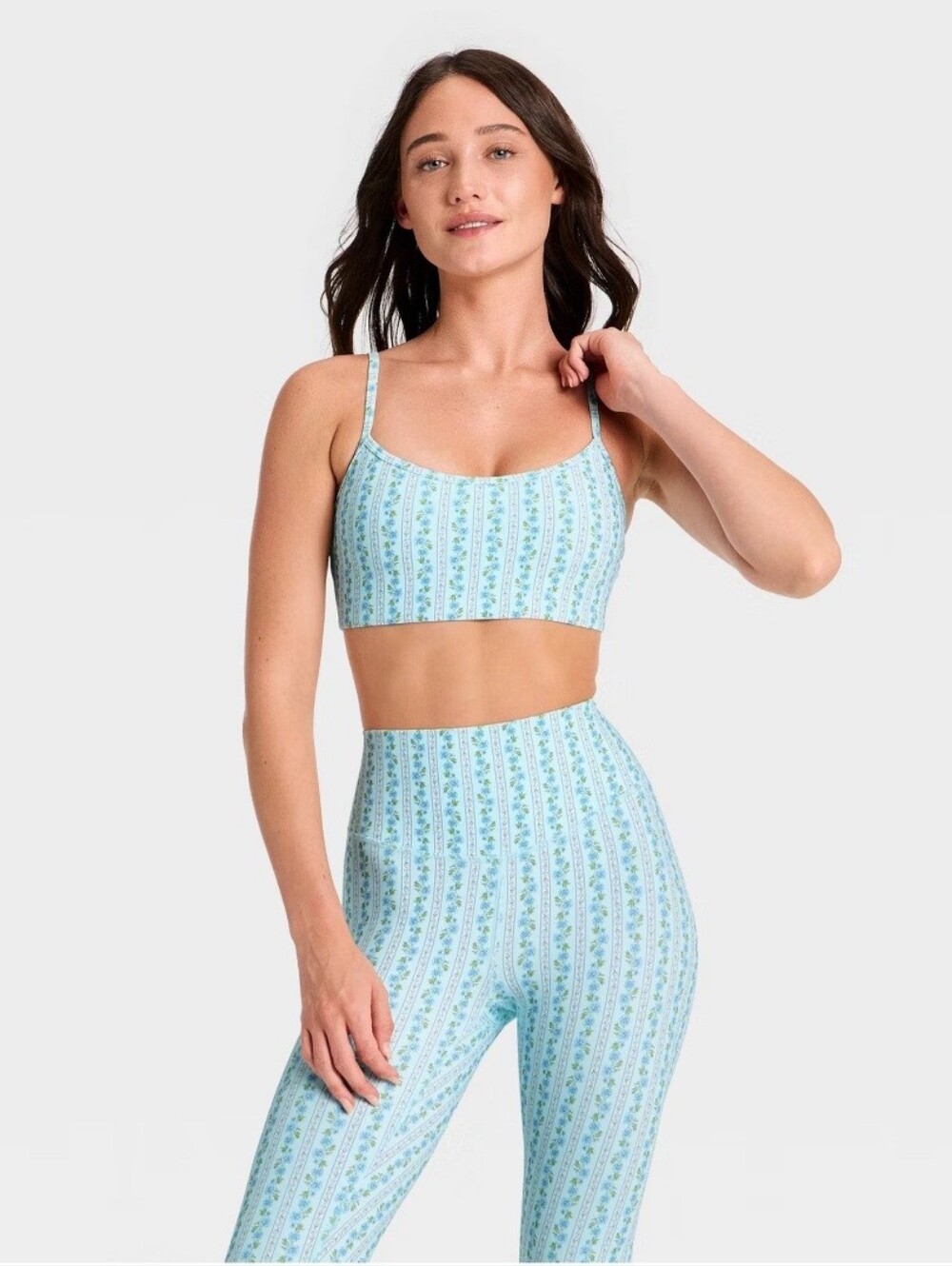 Women's Active Cami Sports Bra - JoyLab" Blue Floral L